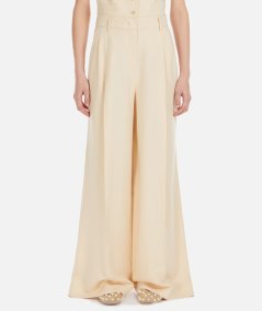 Pantalone Veliero ampio in viscosa e lino