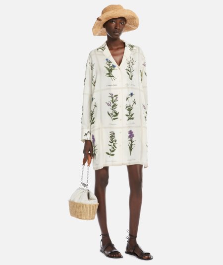 Abito in crepe de chine stampato - Duepistudio ***** Abbigliamento, Accessori e Calzature | Uomo - Donna