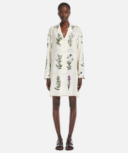 Abito in crepe de chine stampato