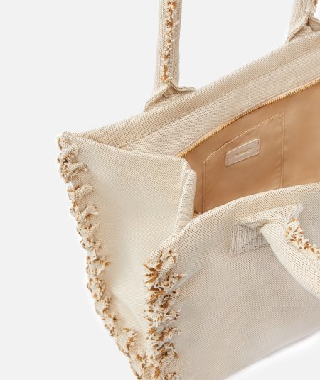 Beach Shopper in canvas riciclato sale e pepe