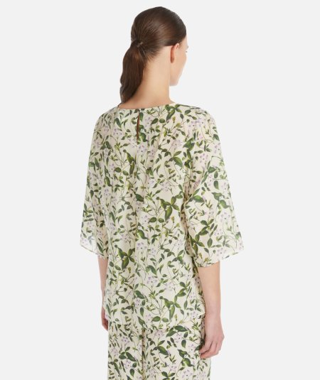 Ginnico crewneck silk blouse