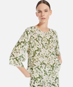 Ginnico crewneck silk blouse