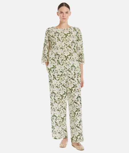 Ginnico crewneck silk blouse