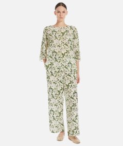 Ginnico crewneck silk blouse