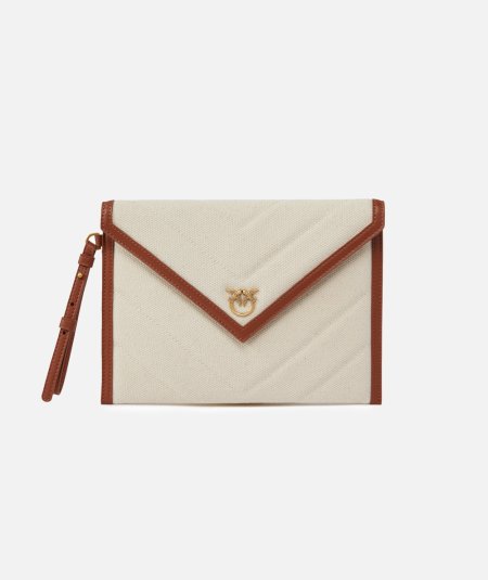 POCHETTE FLAT PURSE HANDLE CANVAS CHEVRO - Duepistudio ***** Abbigliamento, Accessori e Calzature | Uomo - Donna