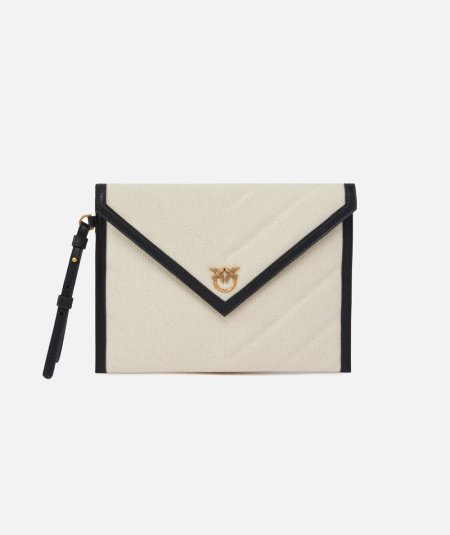 POCHETTE FLAT PURSE HANDLE CANVAS CHEVRO - Duepistudio ***** Abbigliamento, Accessori e Calzature | Uomo - Donna