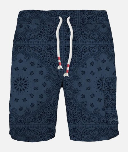 BERMUDA CHAMBRAY DRINK BANDANNA - Duepistudio ***** Abbigliamento, Accessori e Calzature | Uomo - Donna