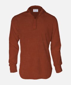 CAMICIA LINEN 47 BRICK RED