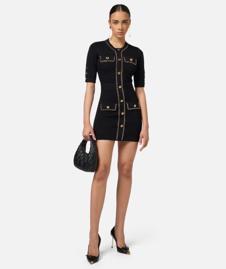 Viscose mini dress with chain - Duepistudio ***** Abbigliamento, Accessori e Calzature | Uomo - Donna