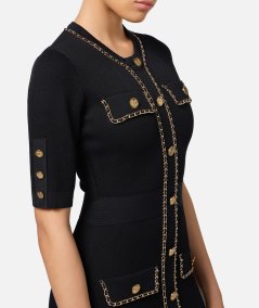 Viscose mini dress with chain