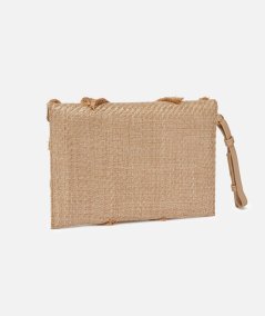 POCHETTE FLAT PURSE HANDLE RAFIA