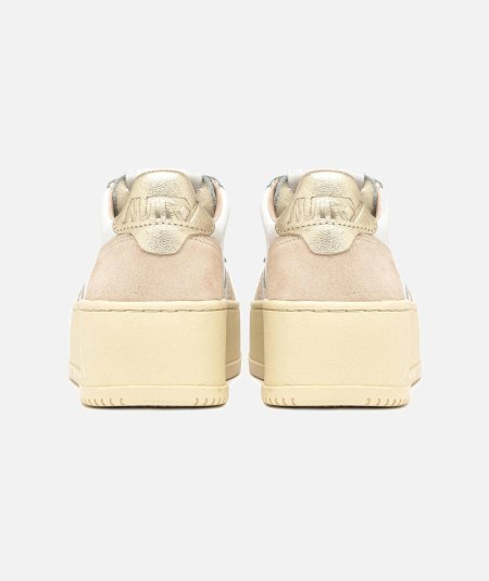 SNEAKERS PLATFORM LOW WOM LEATH / SUEDE