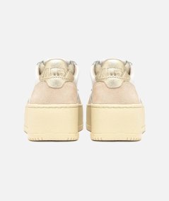 SNEAKERS PLATFORM LOW WOM LEATH / SUEDE