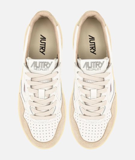 SNEAKERS PLATFORM LOW WOM LEATH / SUEDE