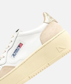 SNEAKERS PLATFORM LOW WOM LEATH / SUEDE