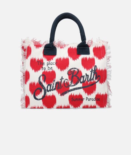 Borsa Vanity in canvas Ikat Hearts - Duepistudio ***** Abbigliamento, Accessori e Calzature | Uomo - Donna
