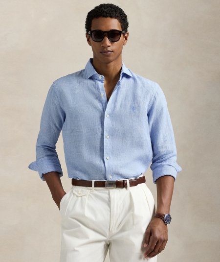 Camicia in lino custom fit
