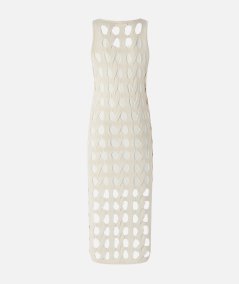 Openwork knit midi dress