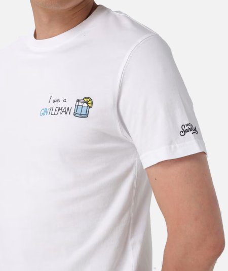T-shirt con stampa I am Gintleman