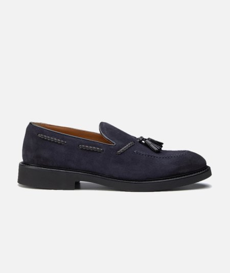 Mocassini con nappine in suede blu - Duepistudio ***** Abbigliamento, Accessori e Calzature | Uomo - Donna