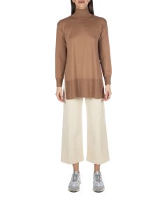 Oversized turtleneck in merino wool