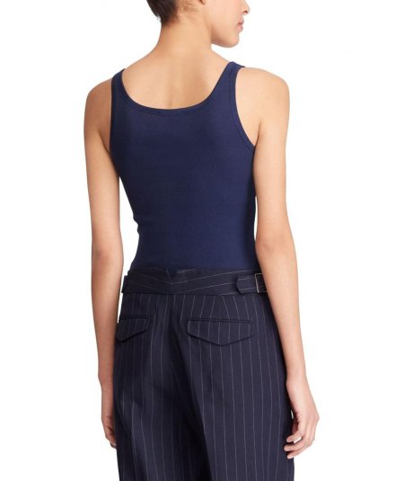 Ribbed cotton tank top