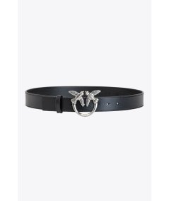 Love birds leather belt - BERRY