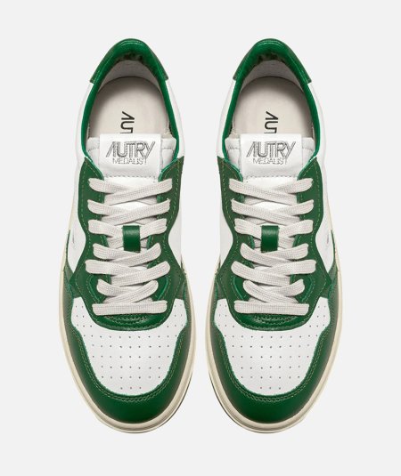 Snekaer Medalist Low in pelle bicolore