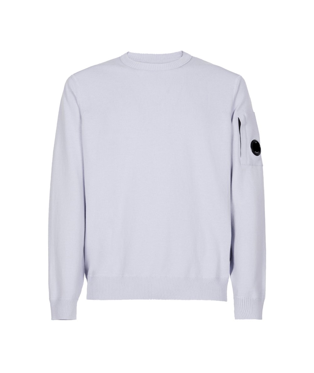 Crew neck sweater in cotton crepe