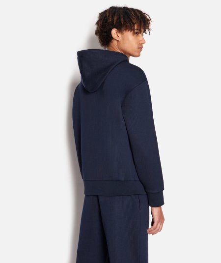 Sweatshirt with hood and small logo