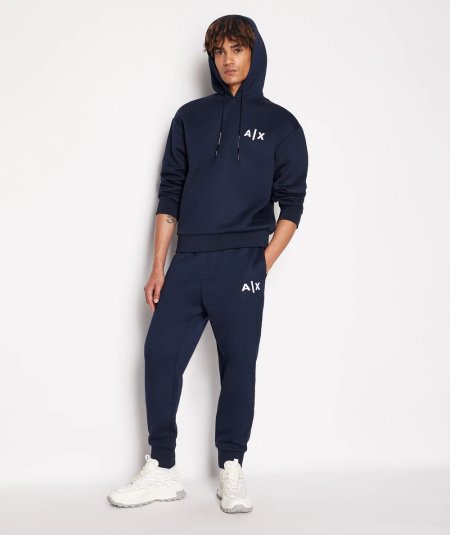Sweatshirt with hood and small logo