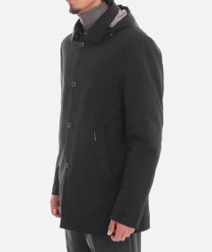 Lightweight down-filled raincoat