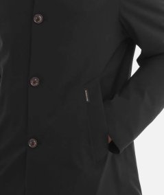 Lightweight down-filled raincoat
