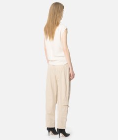 Silk Blend Top With Bow