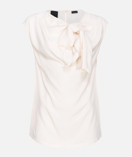 Silk Blend Top With Bow