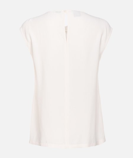 Silk Blend Top With Bow