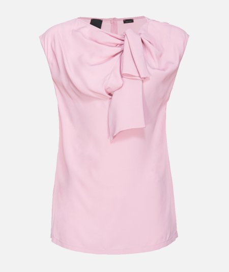 Silk Blend Top With Bow