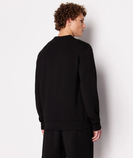 Crew-neck sweatshirt with maxi photographic print