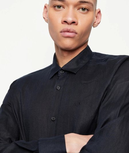 Regular fit shirt in pure linen