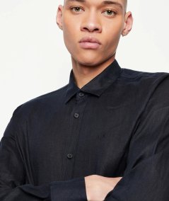 Regular fit shirt in pure linen