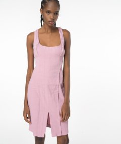 Fitted linen dress