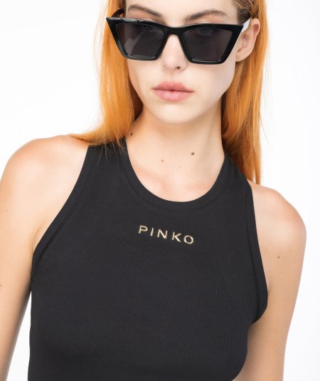 Ribbed logo top