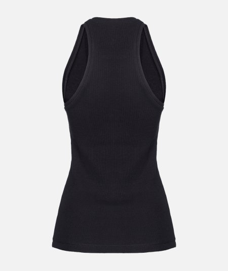 Ribbed logo top