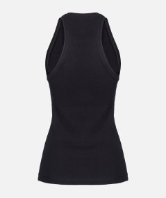 Ribbed logo top