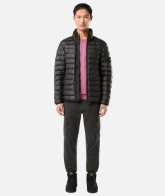 Hooded jacket with anti-drop treatment