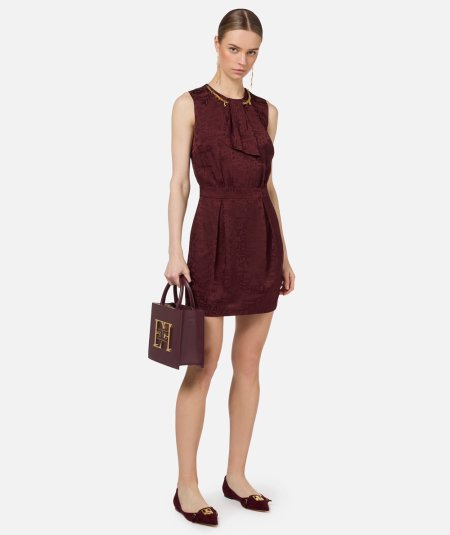 Crêpe jacquard lettering minidress - Duepistudio ***** Abbigliamento, Accessori e Calzature | Uomo - Donna