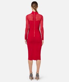 Midi dress in chevron pattern viscose