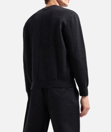 Maglione girocollo jacquard a quadri