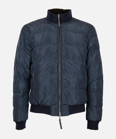 Reversible jacket in nappa and nylon - DEREK