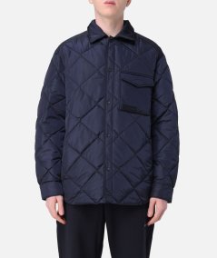 Quilted and padded jacket